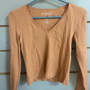Women's Tan Ribbed Top